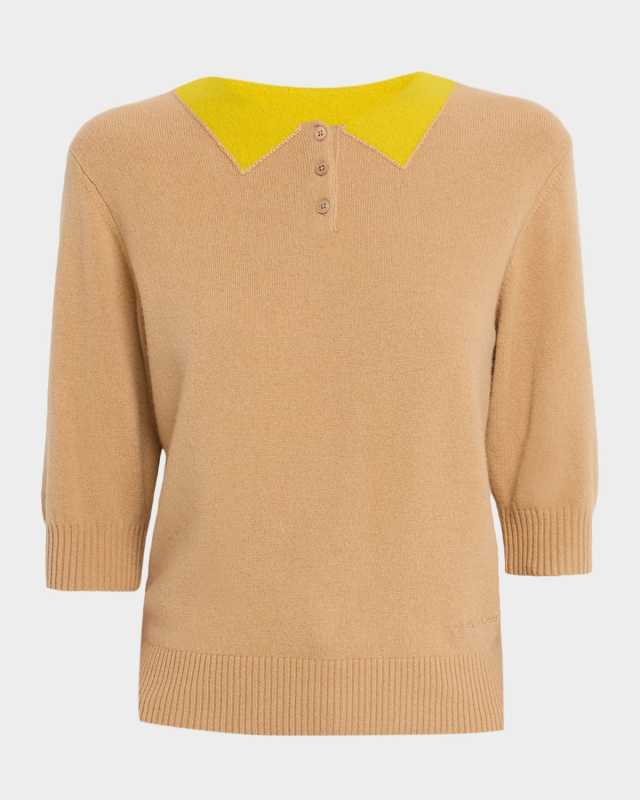 Trompe-L'oeil Knit Polo Sweat